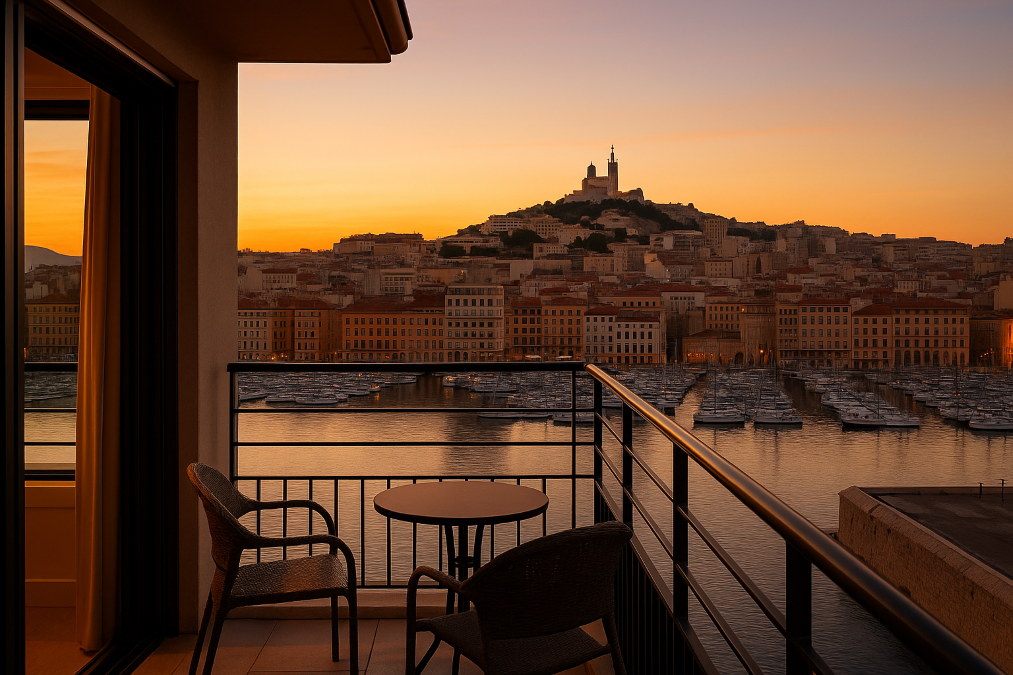 Skyline Marseille hébergements avec vue panoramique