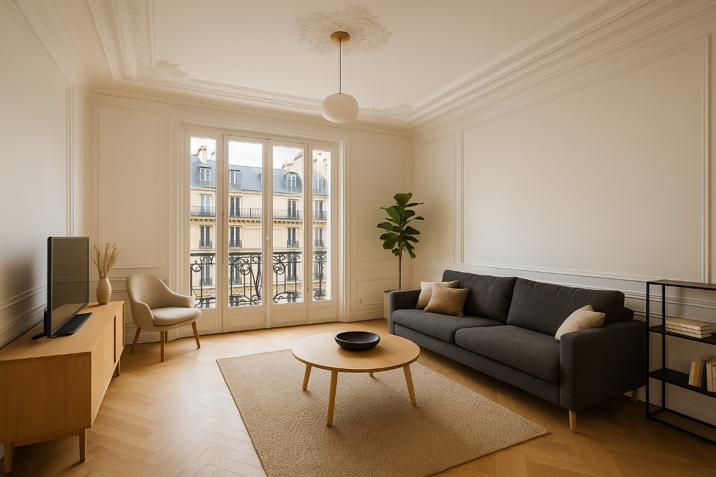 Locannonce Paris appartement haussmannien lumineux avec ornements